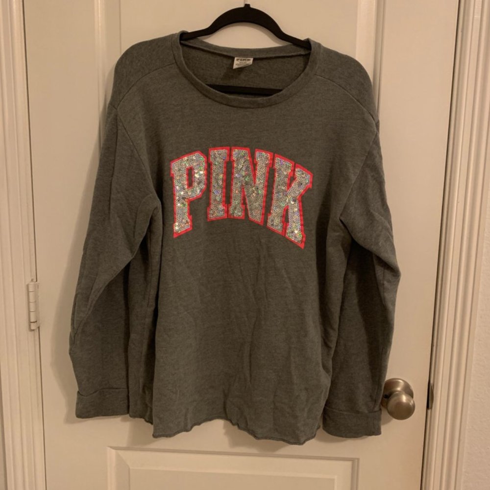 PINK gray sweatshirt